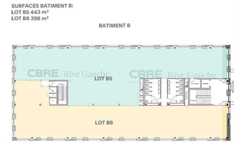 Location bureaux 396 m² non divisibles