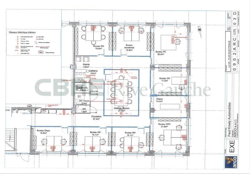 Location bureaux 268 m² non divisibles