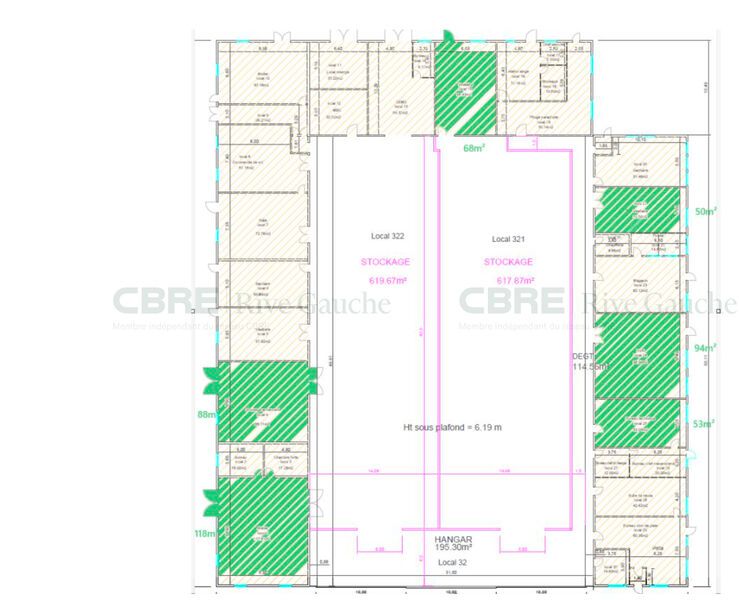 Location entrepots 1091 m² divisibles à partir de 50 m²