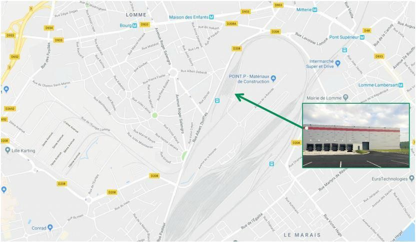 6033 m² pour cetentrepôts classe a en location à Lille