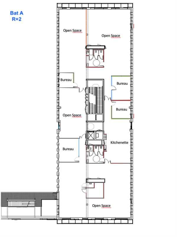 Location bureaux 1060 m² non divisibles