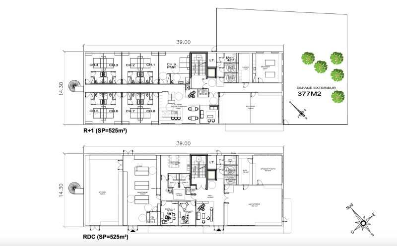 Vente bureaux 1050 m² divisibles à partir de 525 m²