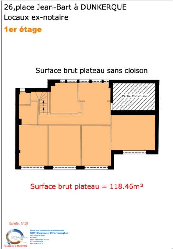 Location bureaux 511 m² divisibles à partir de 118 m²