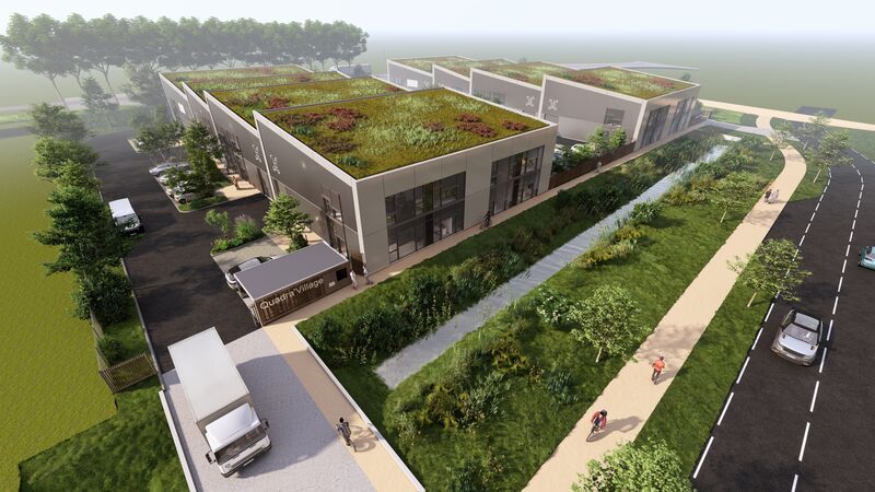 Dans un nouveau village d'entreprises situé au cr