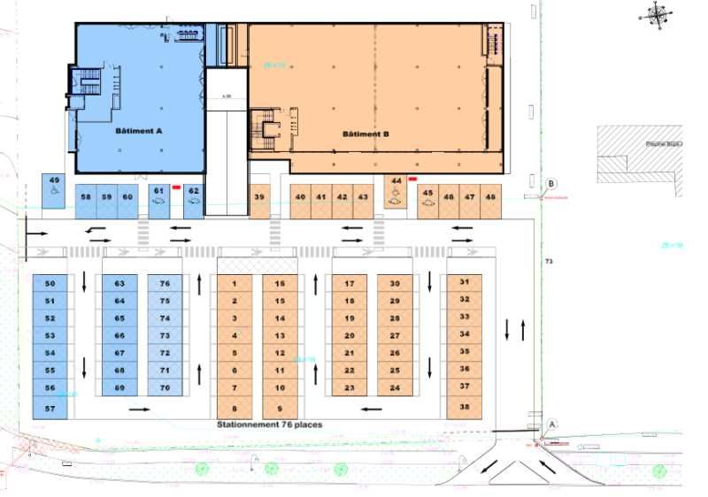 Location bureaux 596 m² non divisibles