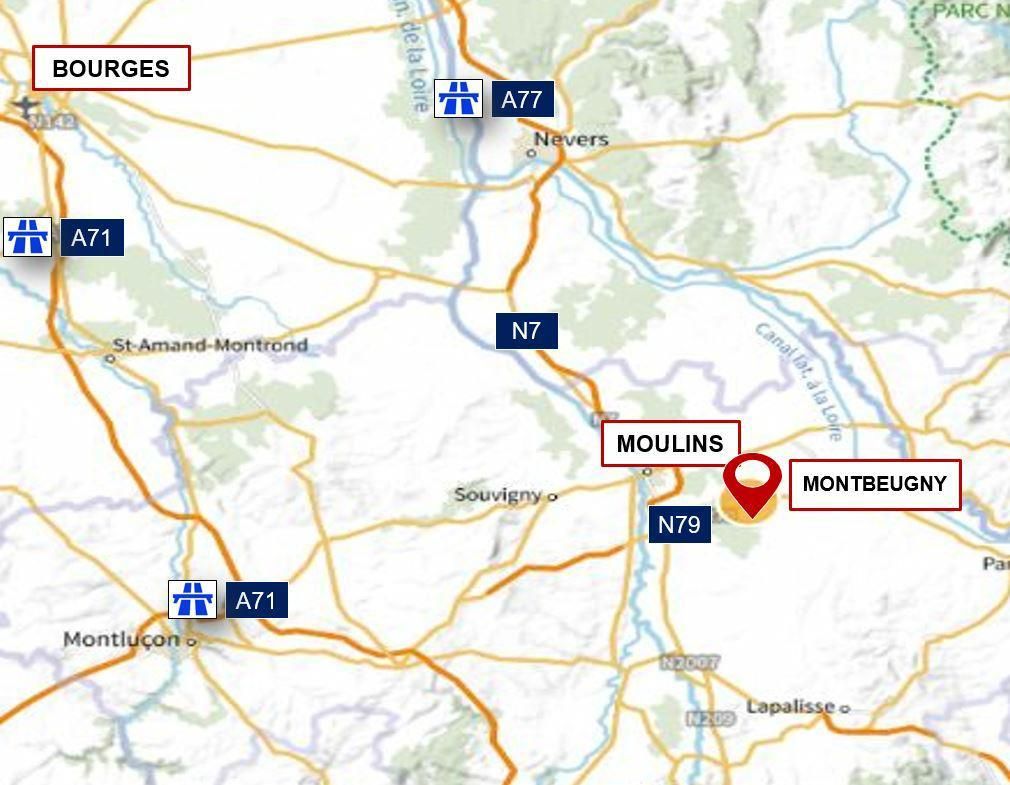 27255 m² pour cetentrepôts classe a en vente à Monbeugny