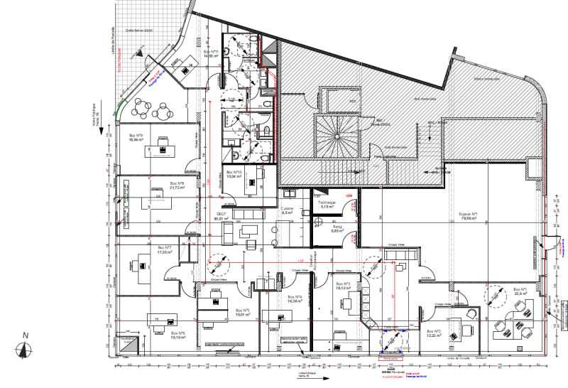 Location bureaux 410 m² non divisibles