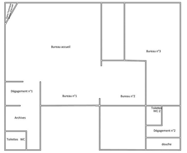 Vente bureaux 65 m² non divisibles