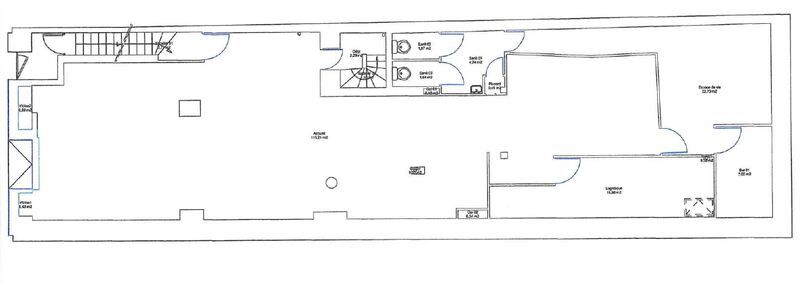 Location locaux commerciaux 210 m² non divisibles