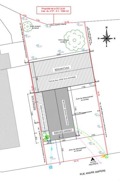 Location bureaux 113 m² non divisibles