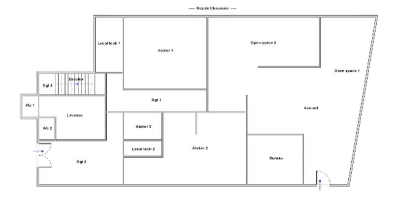 Vente bureaux 170 m² non divisibles