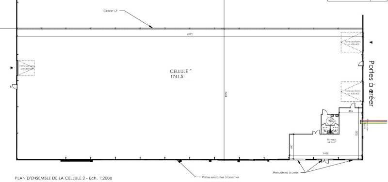 Location entrepots 1833 m² non divisibles