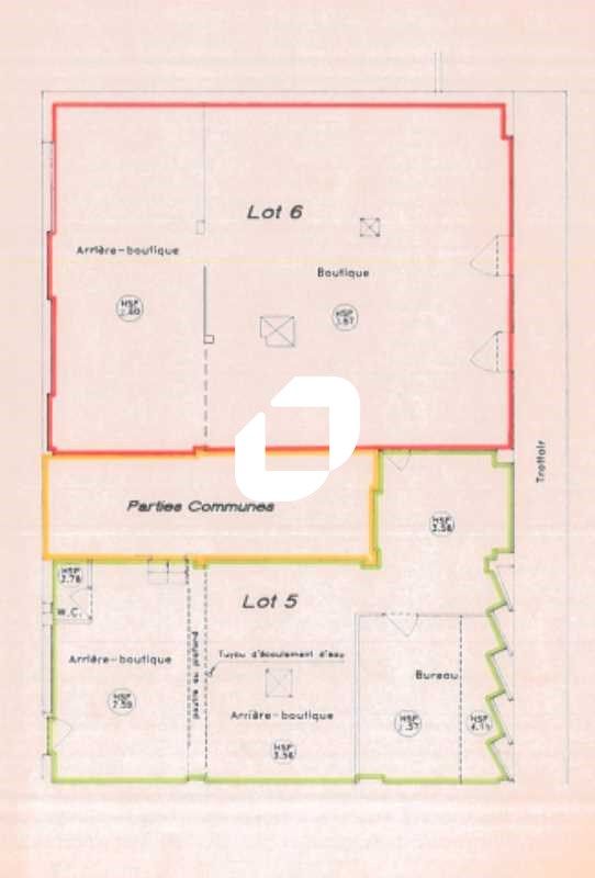 Location bureaux 166 m² non divisibles