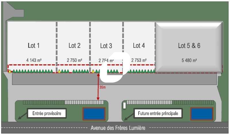 Location entrepots 2750 m² non divisibles