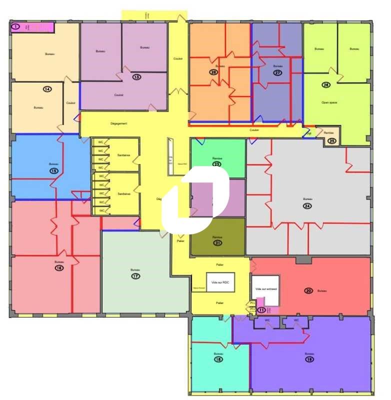 Vente bureaux 773 m² divisibles à partir de 21 m²