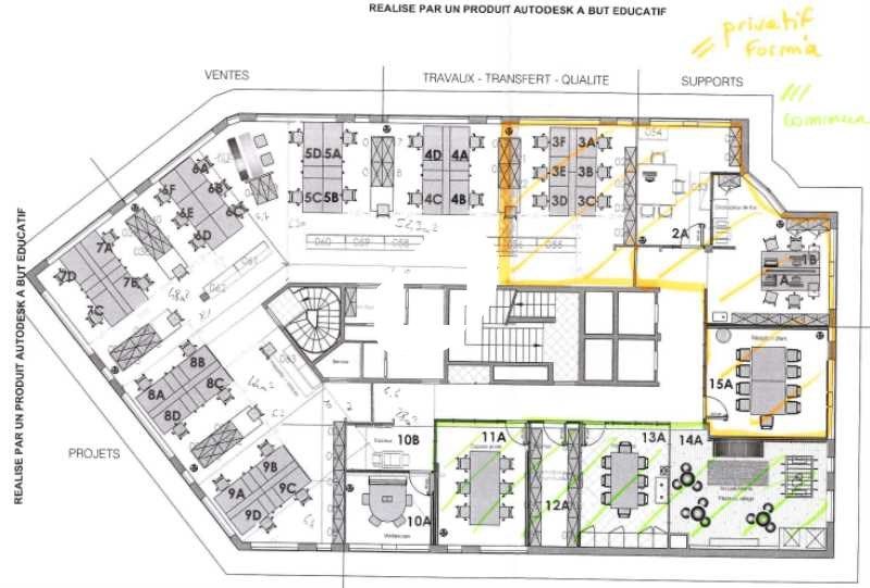 Location bureaux 501 m² non divisibles