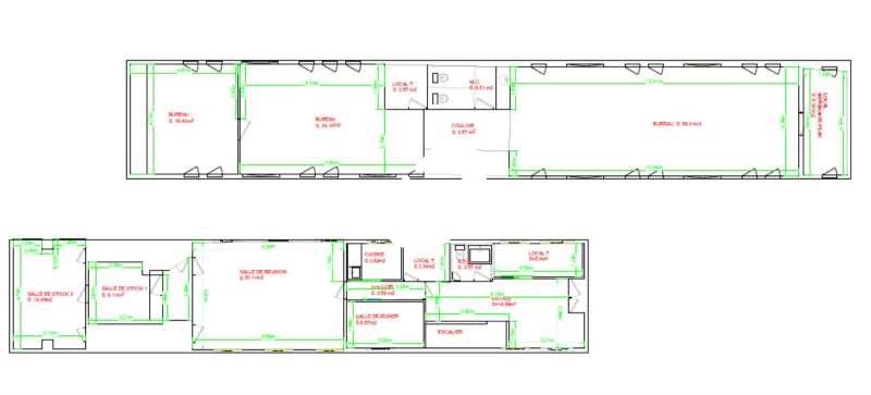 Vente bureaux 266 m² non divisibles