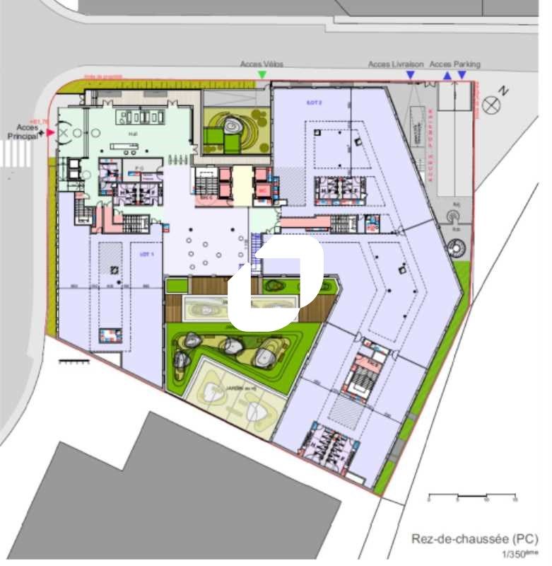 Location bureaux 743 m² non divisibles