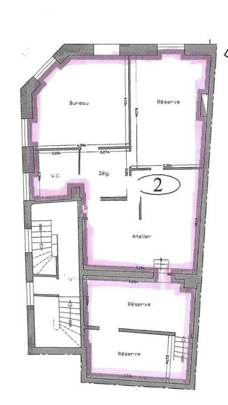 Location bureaux 160 m² non divisibles