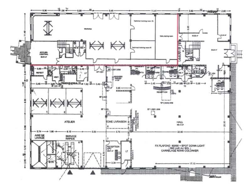 Location entrepots 1819 m² non divisibles