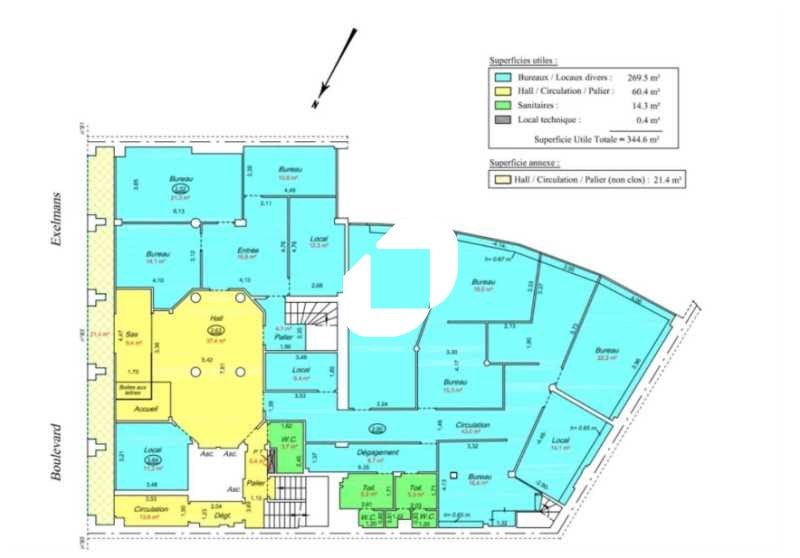 Location bureaux 677 m² divisibles à partir de 200 m²