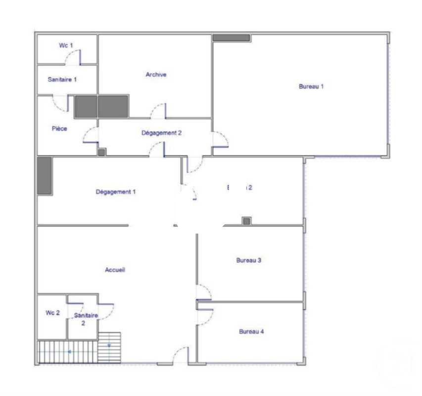 Vente bureaux 149 m² non divisibles