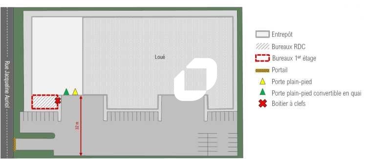 Location entrepots 1331 m² non divisibles
