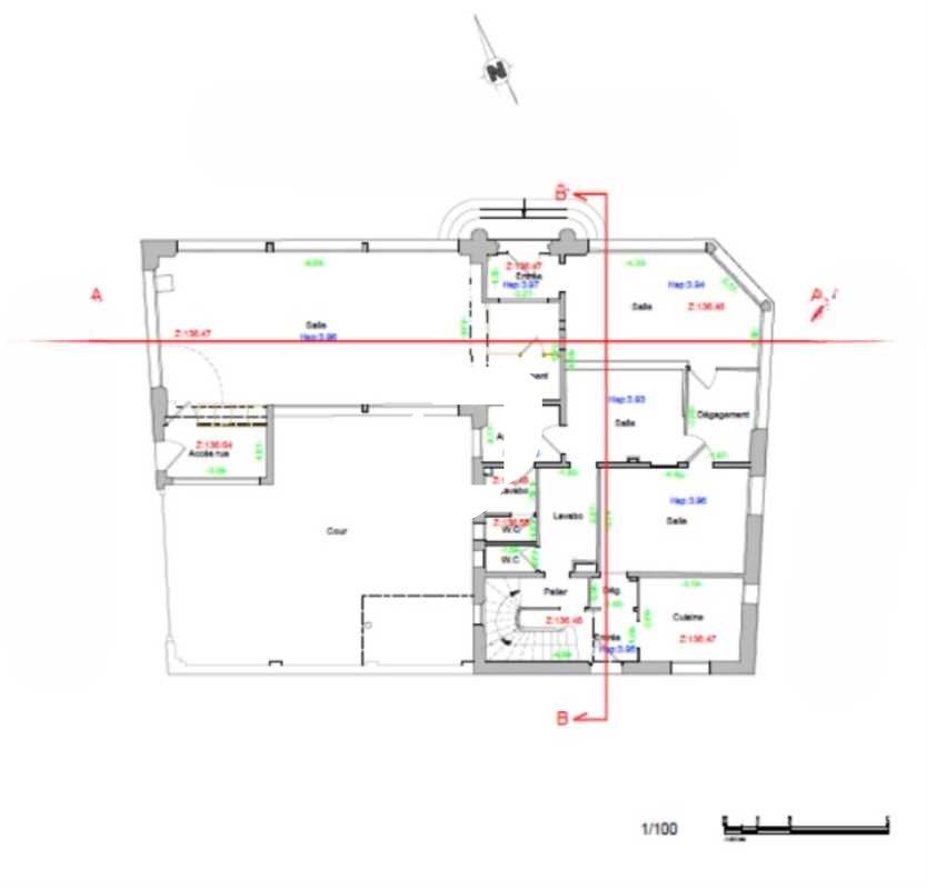 Location locaux commerciaux 190 m² divisibles à partir de 130 m²