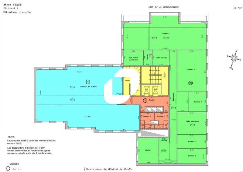 Location bureaux 574 m² non divisibles