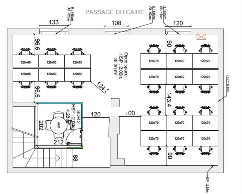 Vente bureaux 398 m² divisibles à partir de 107 m²