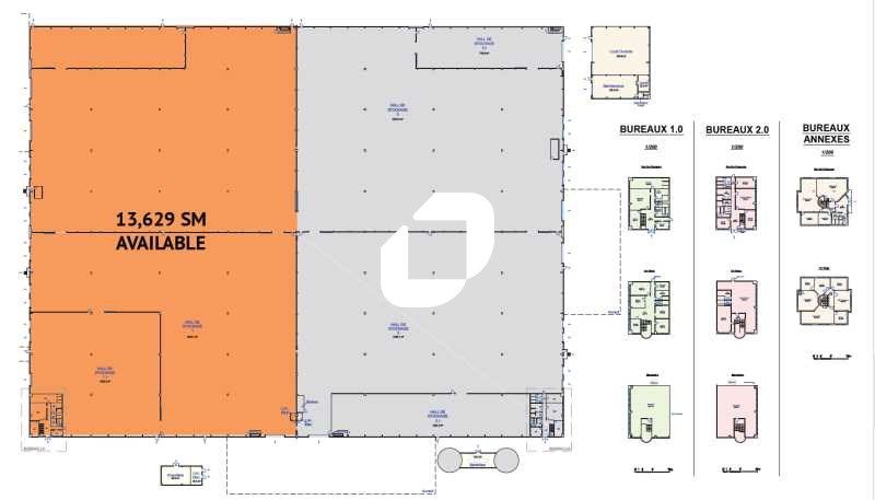 Location entrepots 13791 m² divisibles à partir de 6736 m²