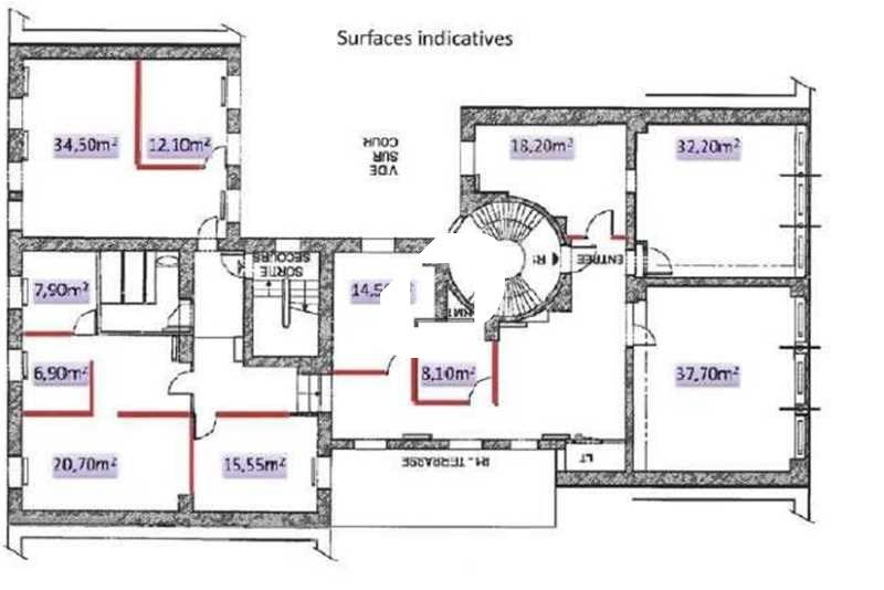 Location bureaux 309 m² non divisibles