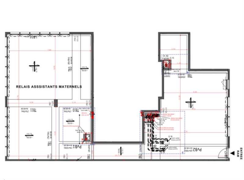 Location locaux commerciaux 166 m² non divisibles