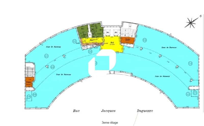 Location bureaux 303 m² non divisibles