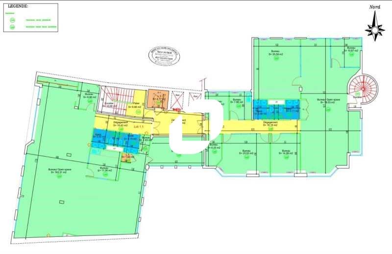 Location bureaux 2260 m² divisibles à partir de 54 m²