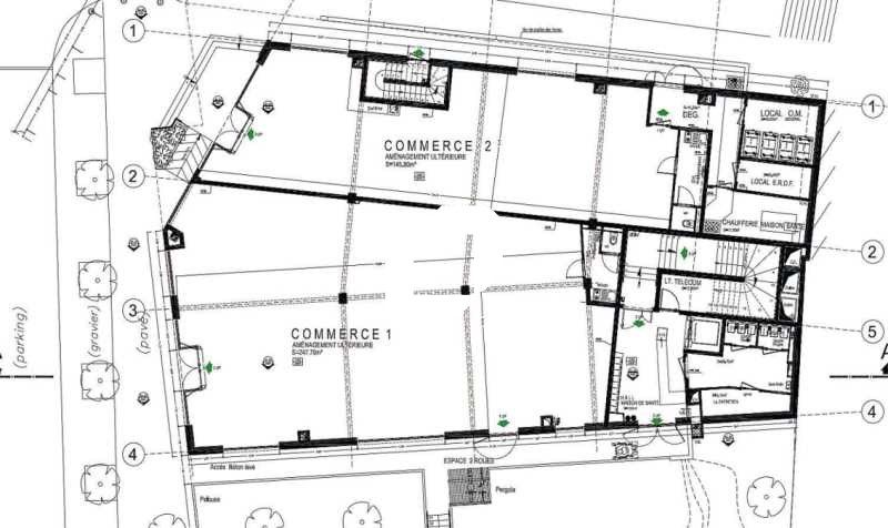 Location locaux commerciaux 146 m² non divisibles