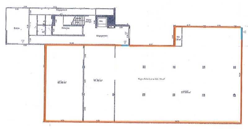 Location bureaux 1060 m² divisibles à partir de 65 m²