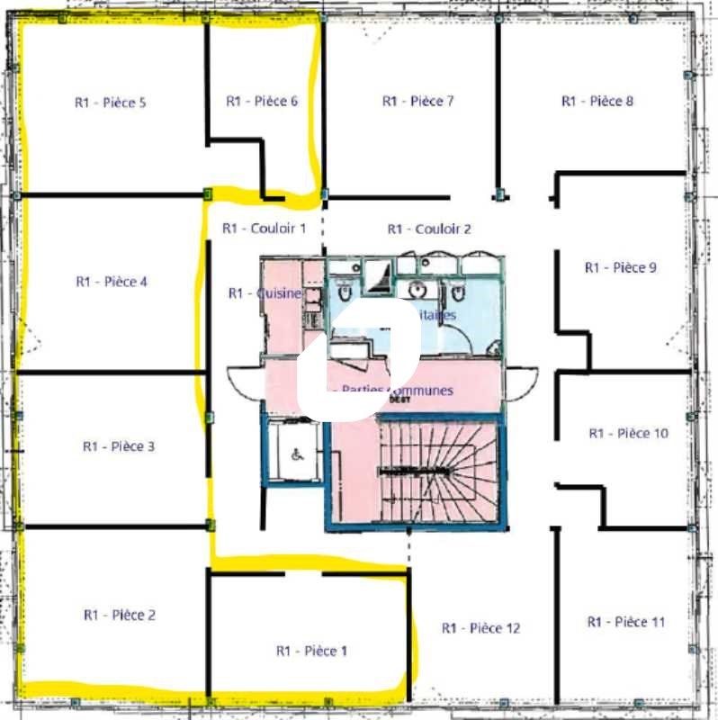 Location bureaux 330 m² divisibles à partir de 13 m²
