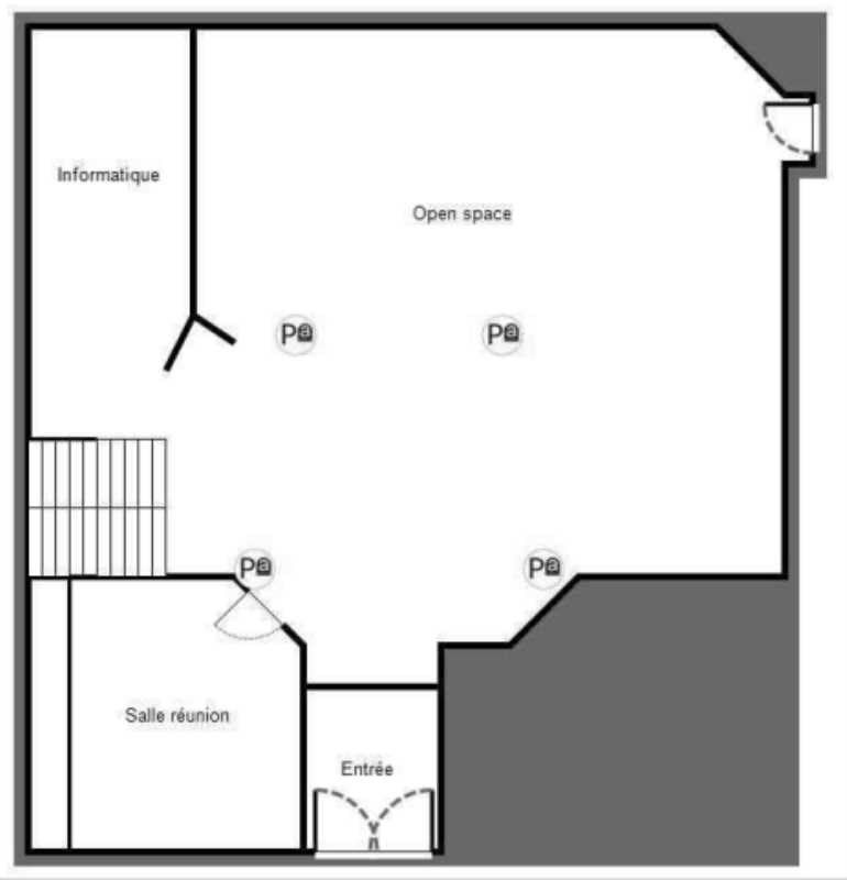 Location bureaux 173 m² non divisibles