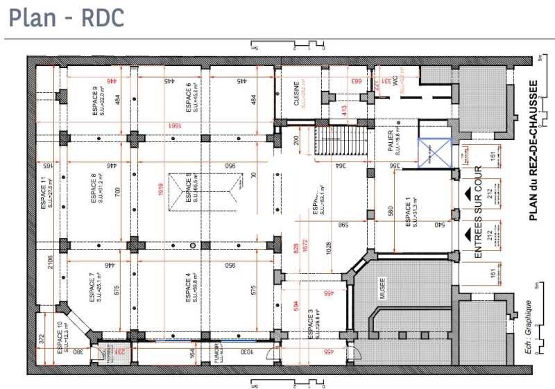 Location locaux commerciaux 990 m² non divisibles