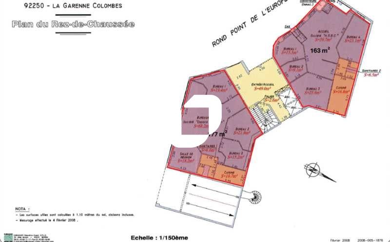 Location bureaux 1938 m² divisibles à partir de 36 m²