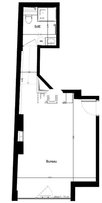 Vente bureaux 38 m² non divisibles