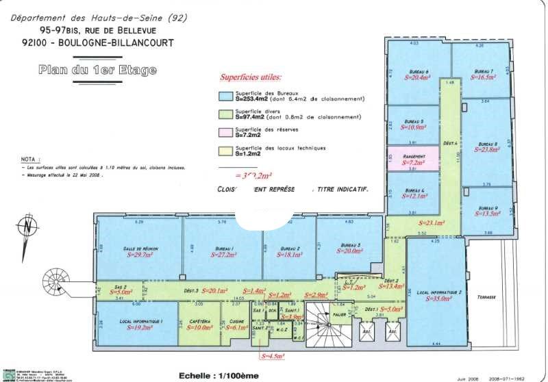Location bureaux 1468 m² divisibles à partir de 167 m²