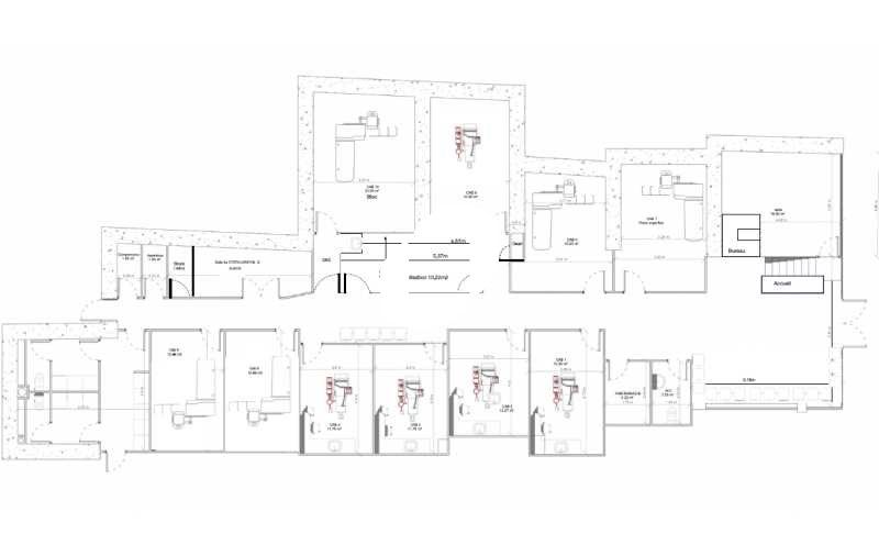 Location locaux commerciaux 250 m² non divisibles