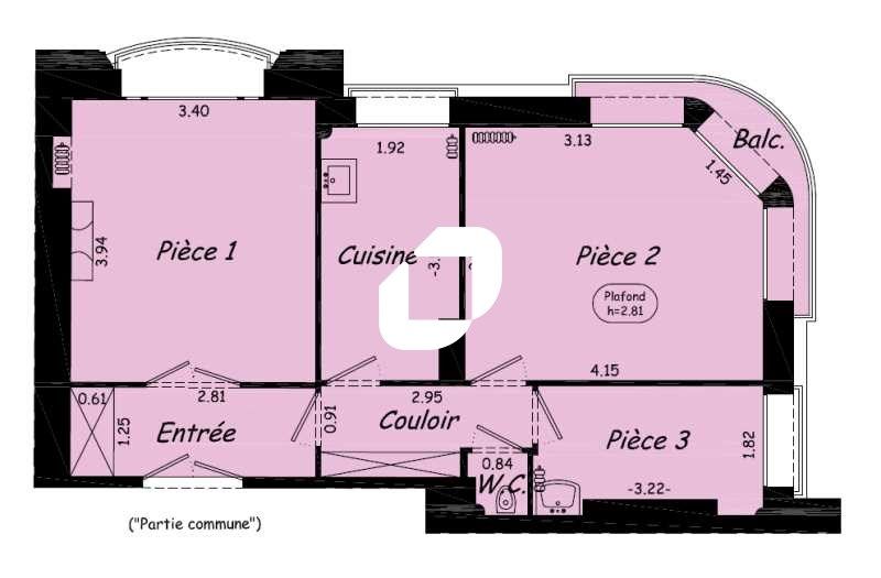 Location bureaux 88 m² non divisibles