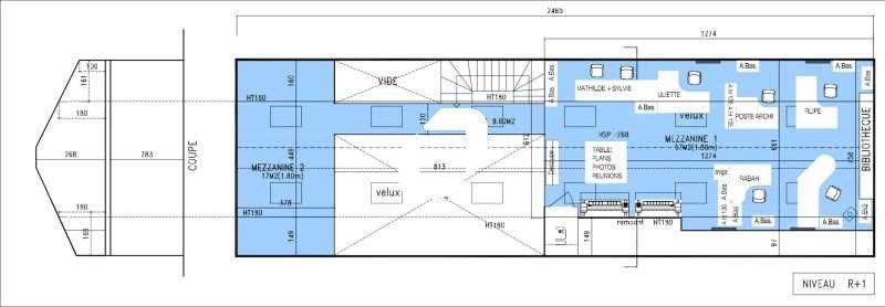 Location bureaux 456 m² non divisibles