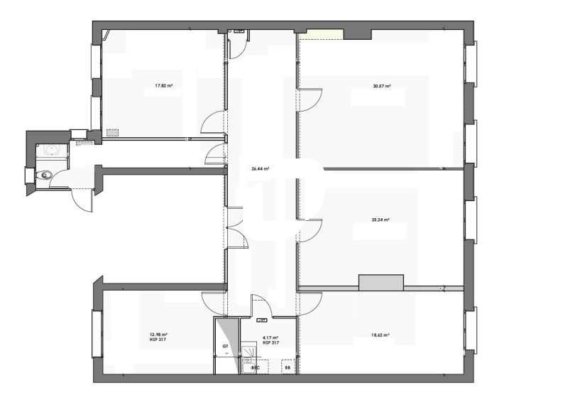 Location bureaux 144 m² non divisibles