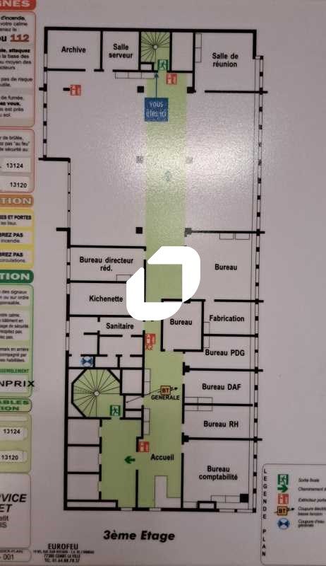 Location bureaux 896 m² divisibles à partir de 448 m²