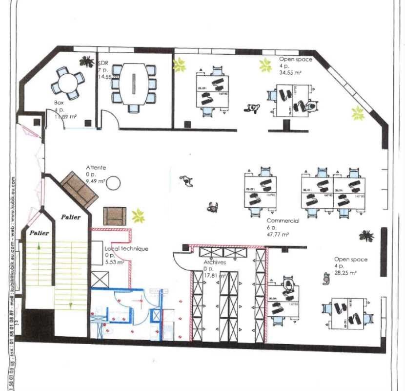 Location bureaux 1670 m² divisibles à partir de 175 m²