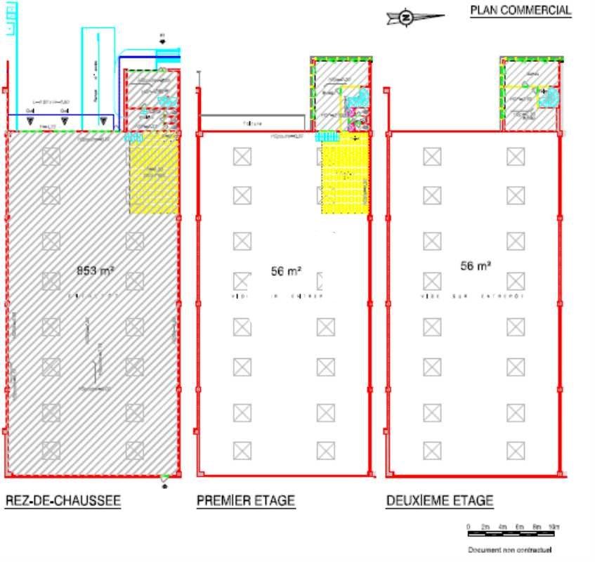 Location entrepots 965 m² non divisibles